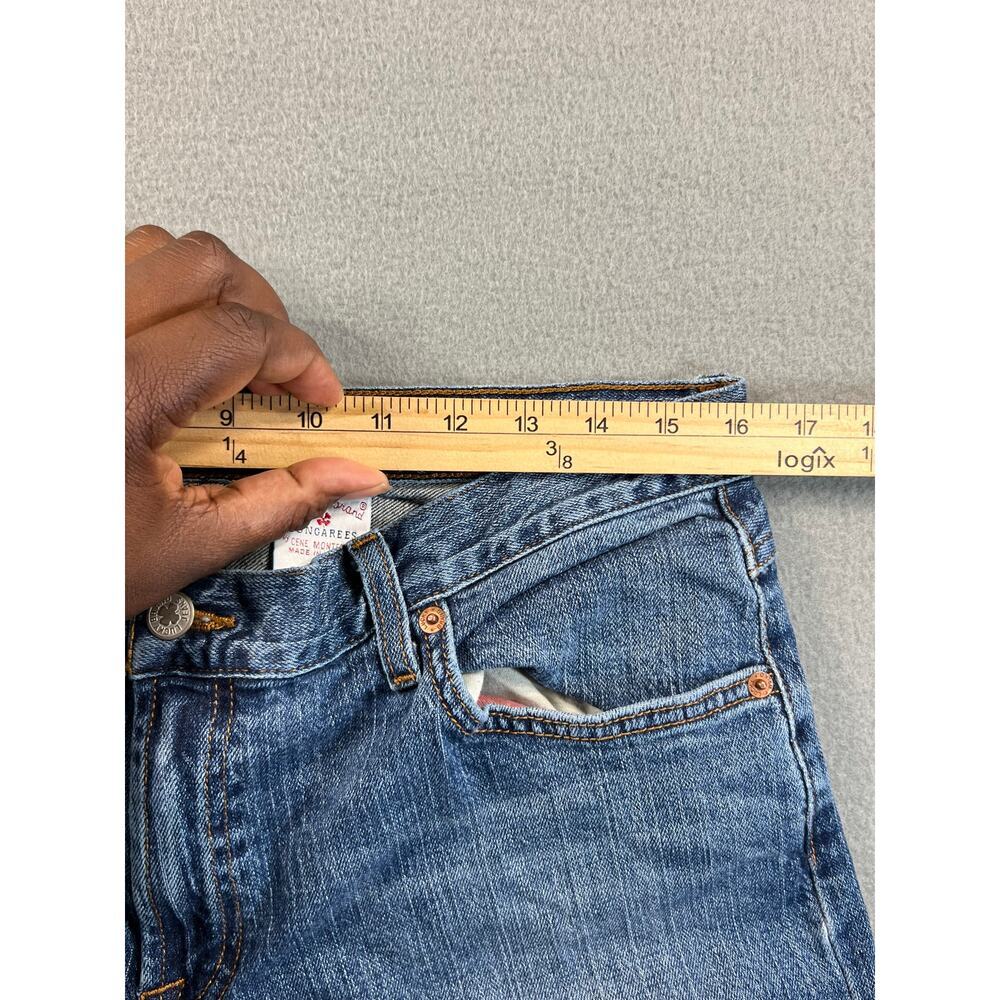 Lucky Brand Dungarees Jeans 33x30 Blue Distressed Bootcut Y2K Style - Picture 6 of 8